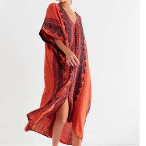 Urban Outfitters oversized border print maxi dress